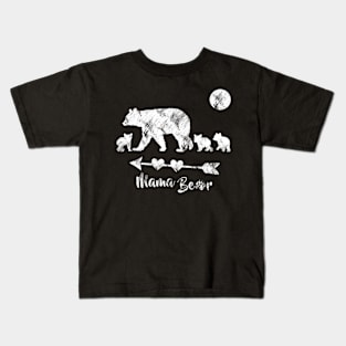 Mama Bear With Three Bear Cubs - Mothers Day Kids T-Shirt